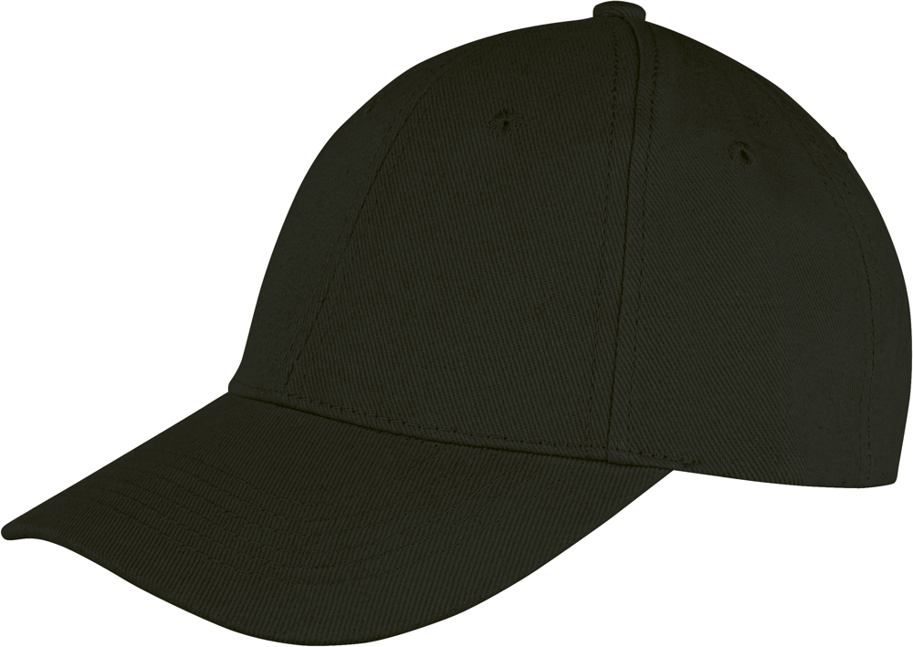 RC081X - Memphis Brushed Cotton Low Profile Cap - Black