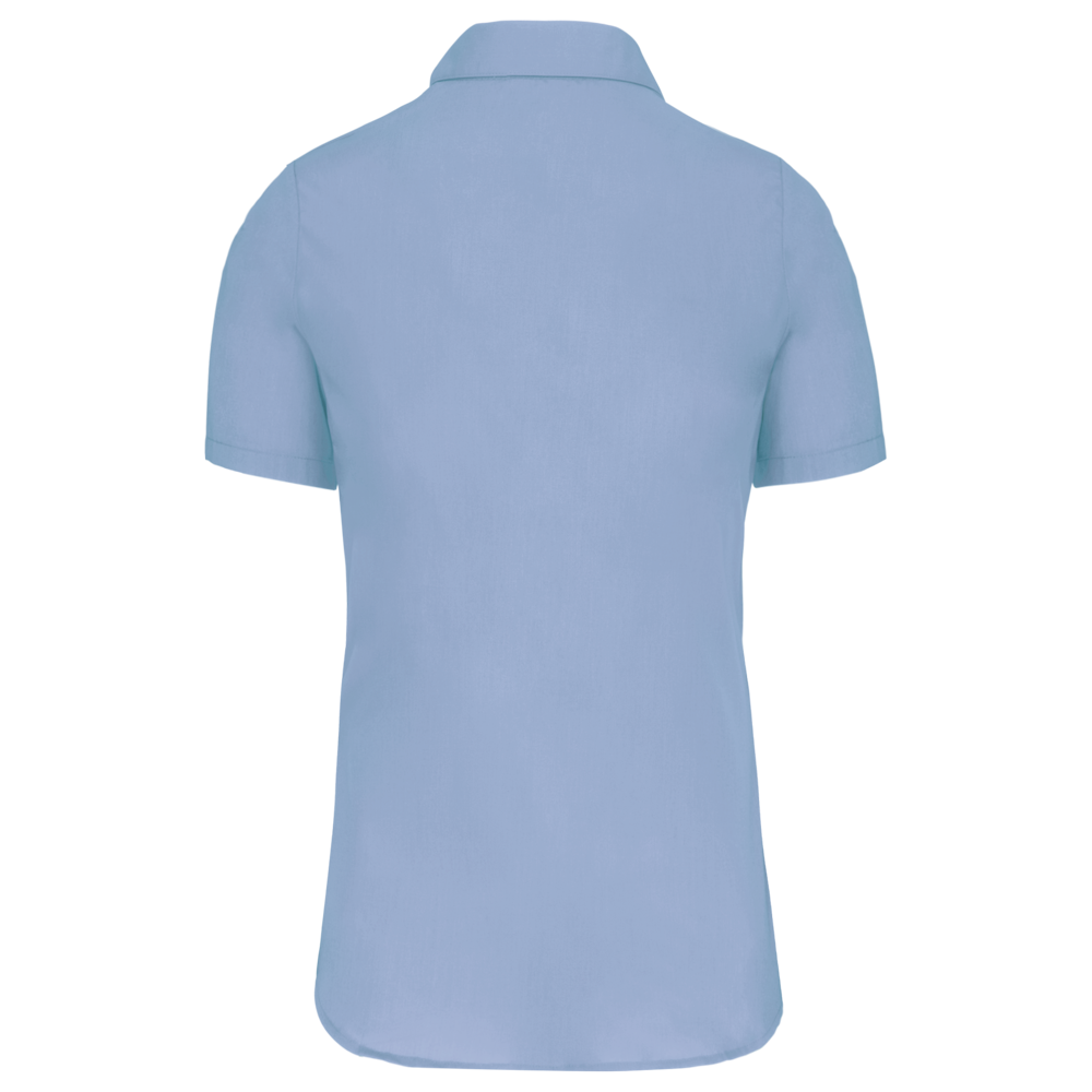 K544C - Dames Poplin Blouse Korte Mouwen