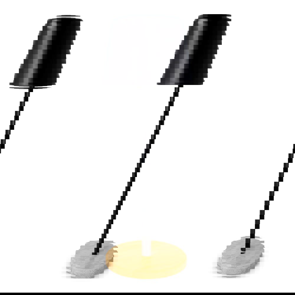 Solis Dimbare Tafellamp met Bamboe basis - Zwart