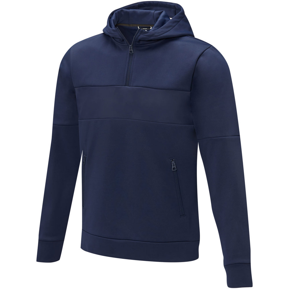Sayan anorak heren sweater met halve rits en capuchon - Marineblauw