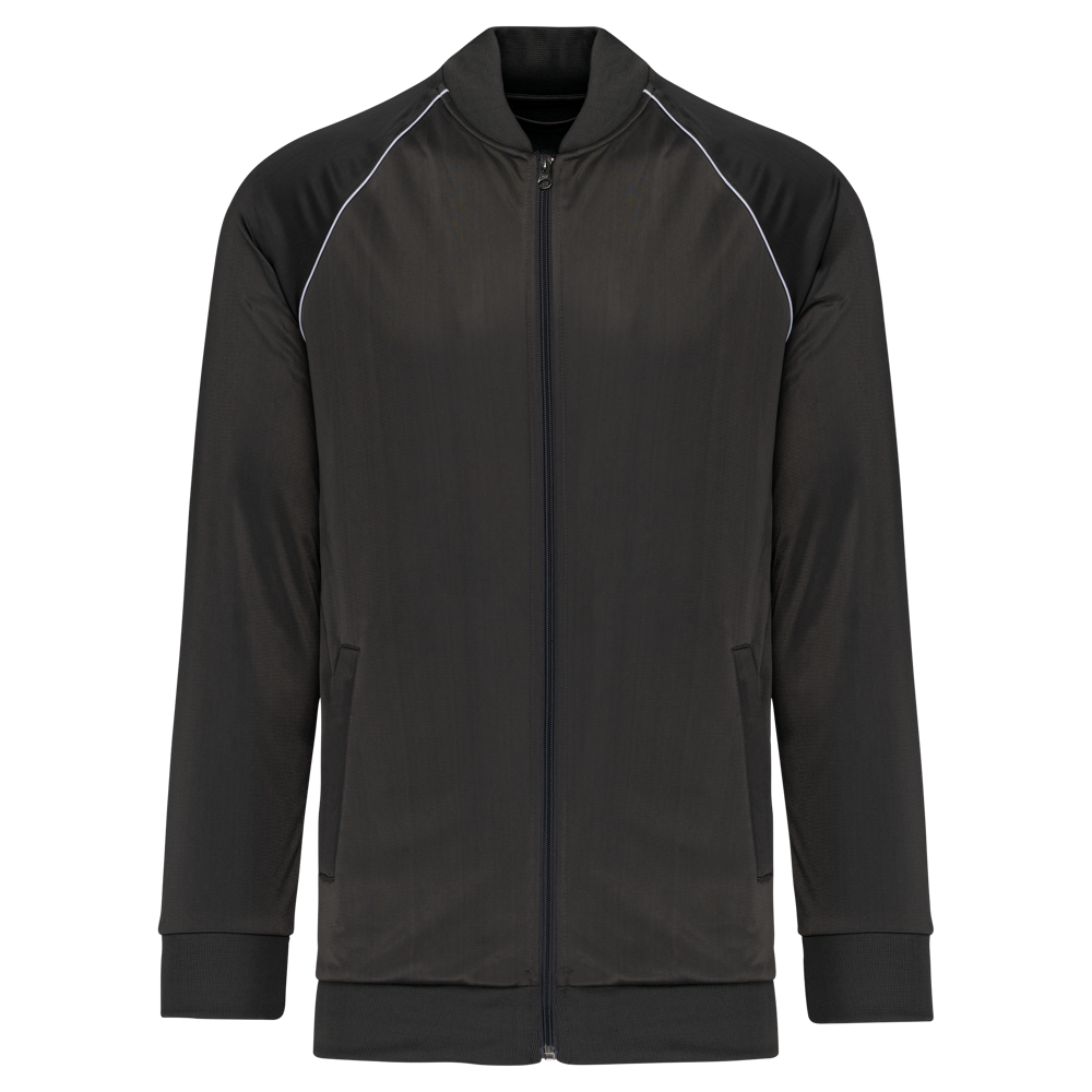 PA384 - Unisex trainingsjas met rits en biesje - Dark Grey