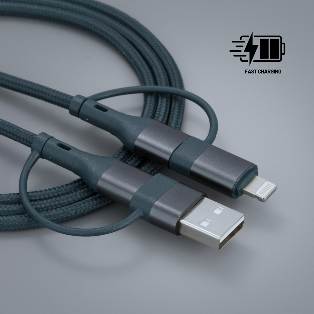 Opti Color oplaad- en datakabel - Grijs