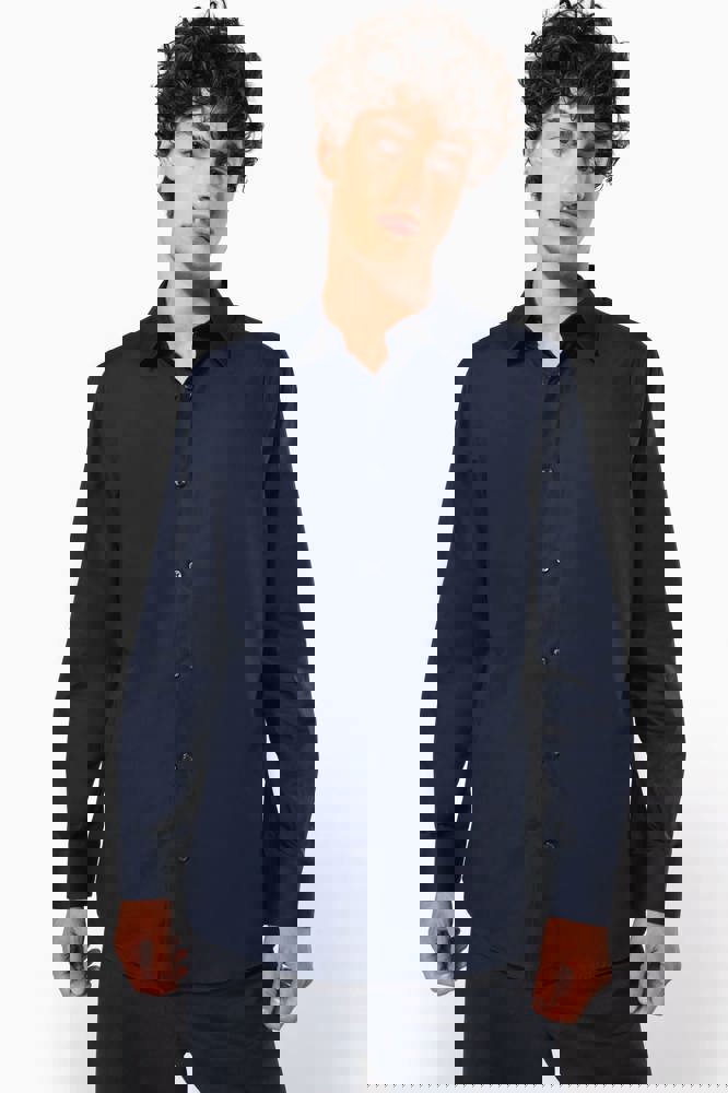 K513C - Herenoverhemd in popeline met lange mouwen