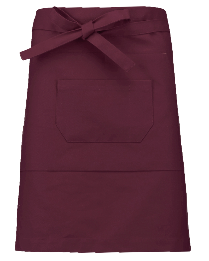 K898 - Katoenen halflang schort - Wine