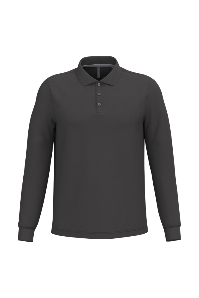 - Polo lange mouwen - Dark Grey