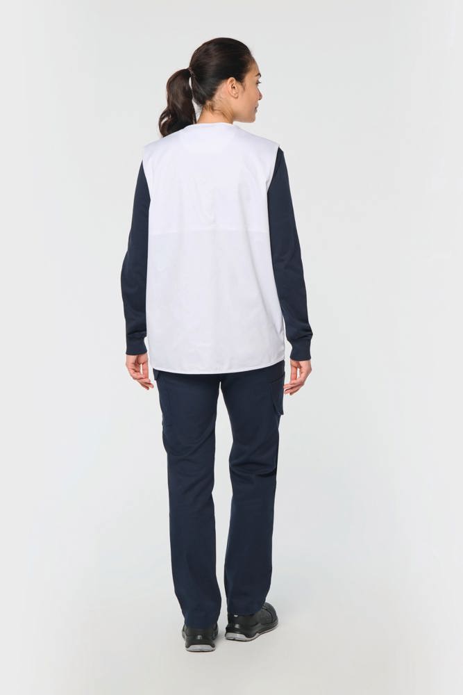 WK609 - Gevoerde unisex bodywarmer van polykatoen multizakken