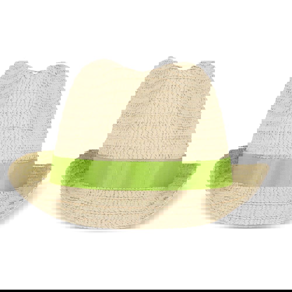 Strohoed met gekleurde band