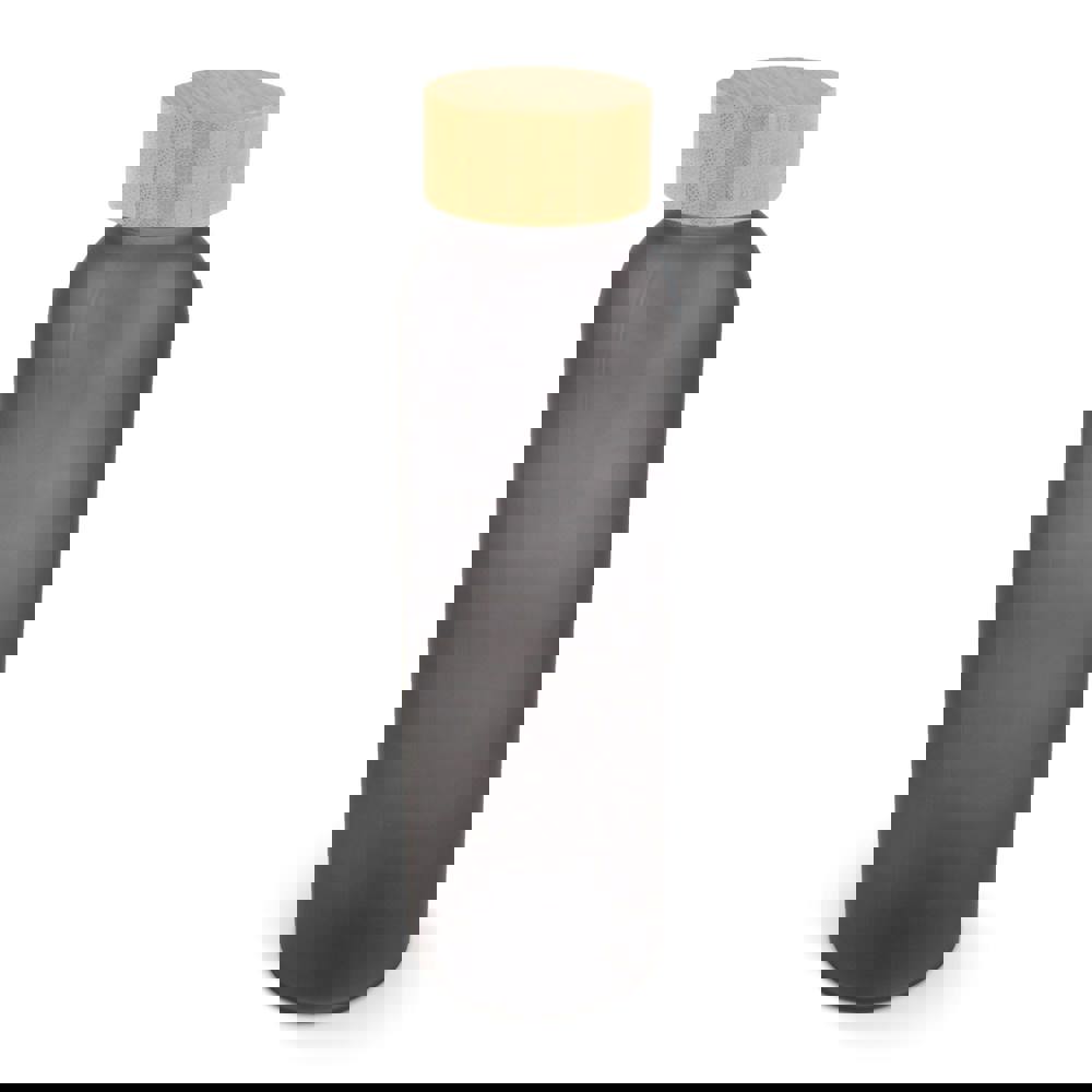 Waterfles glas &amp; bamboe 500ml - Donker Grijs