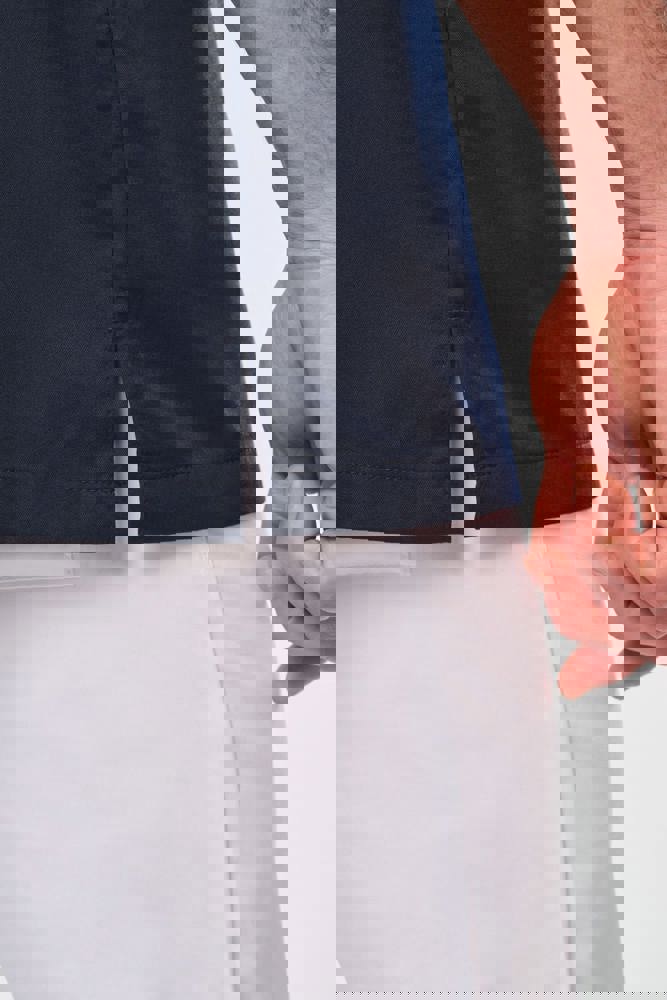 WK505 - Herenoverhemd in polykatoen met drukknopen