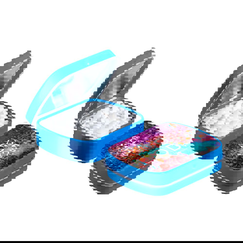 Mini scharnierblikje gevuld met pepermunt