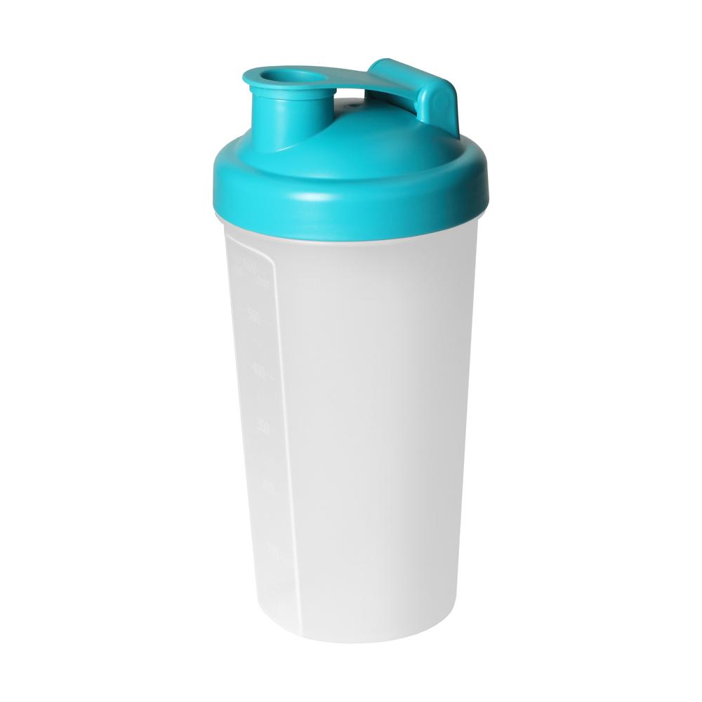 Shaker "Proteïne", 0,60 l - groenblauw/Transparant