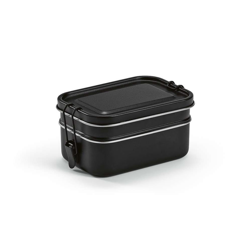 Tintoretto Lunchbox Gerecycled Roestvrij Staal 1240 ml - Zwart