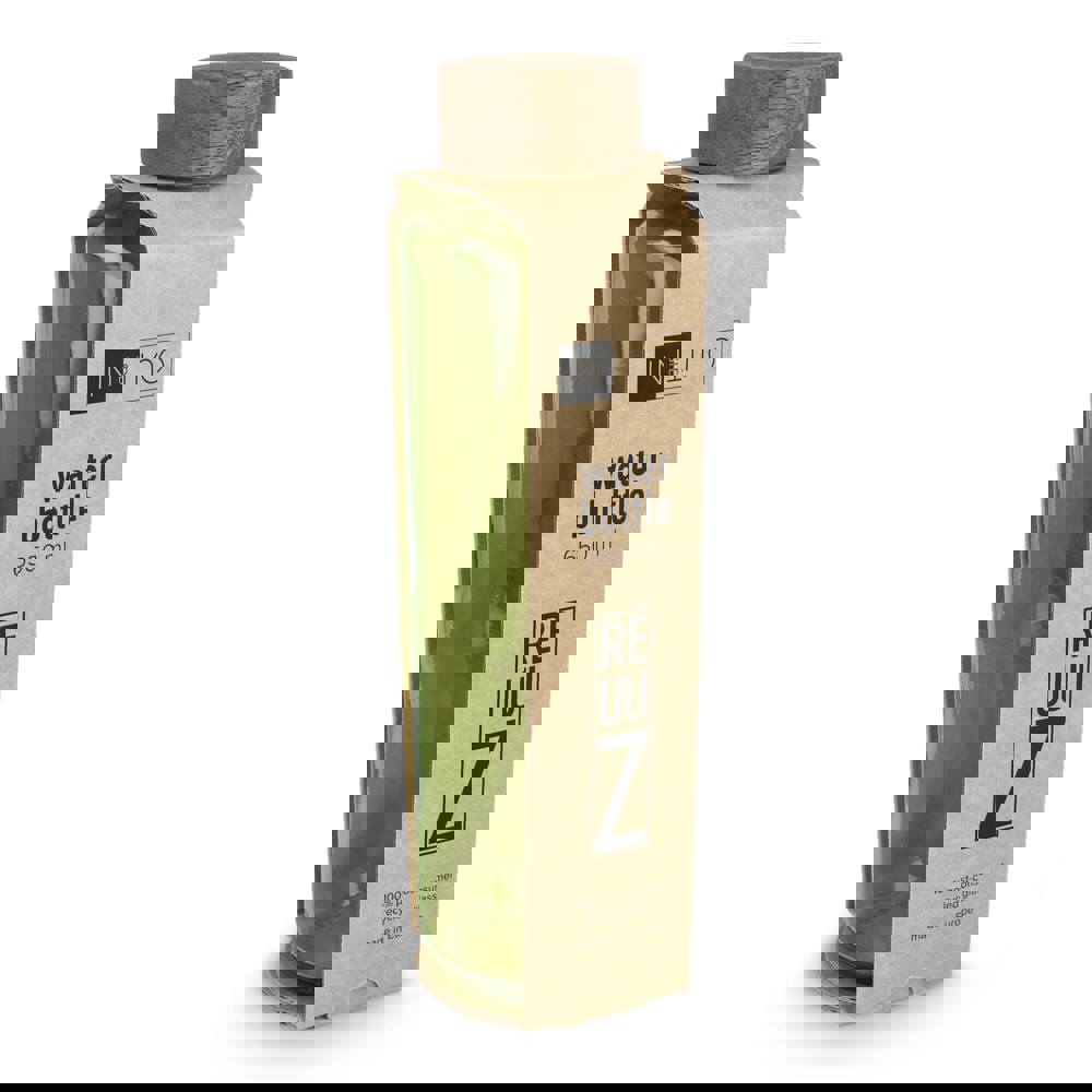 InSideOut Gerecyclede glazen Waterfles ReuuZ met houten dop 650 ml