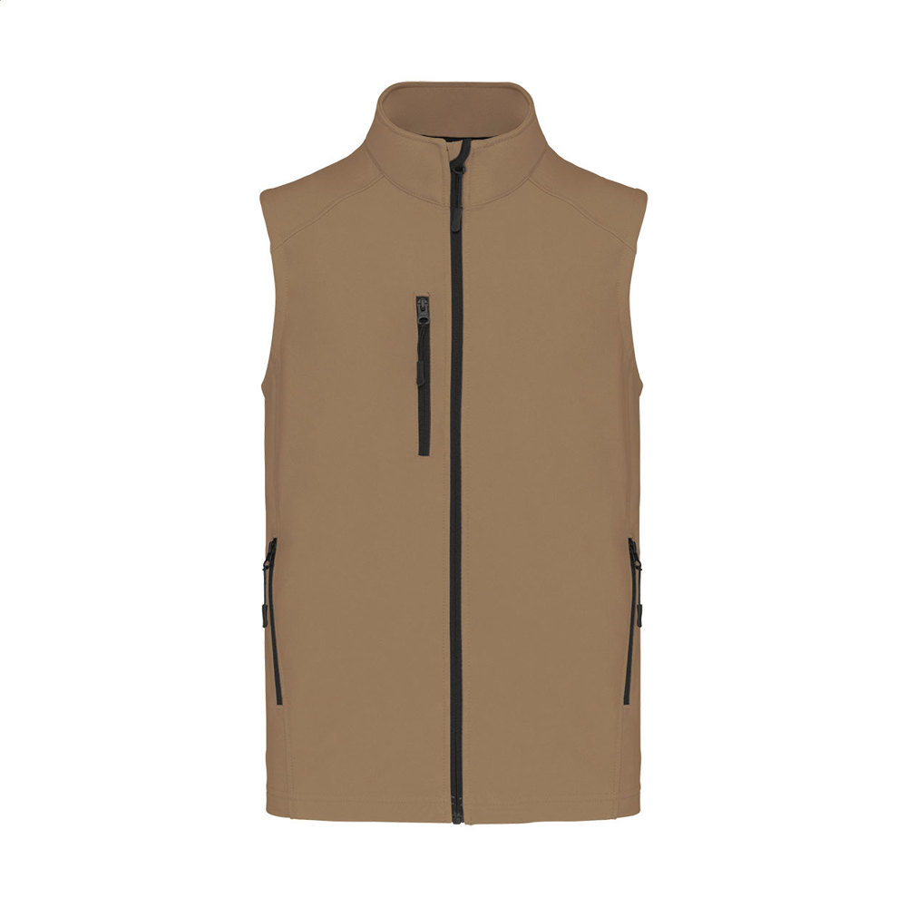 KA403 - 3-laags softshell bodywarmer vest - bruin