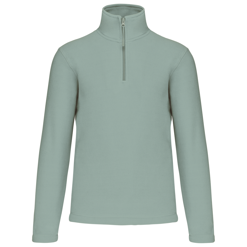 - Enzo - Fleece met ritskraag - Sage