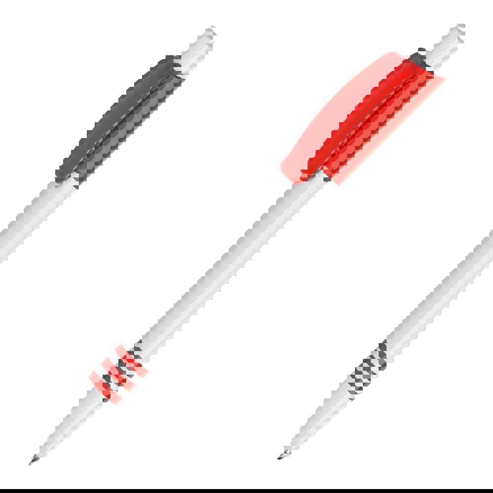 Balpen Tropic hardcolour - Wit / Rood