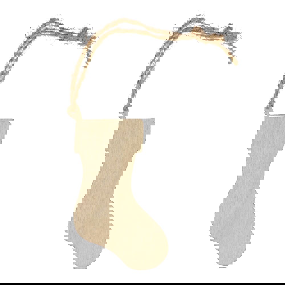 Houten kerstornament kerstsok