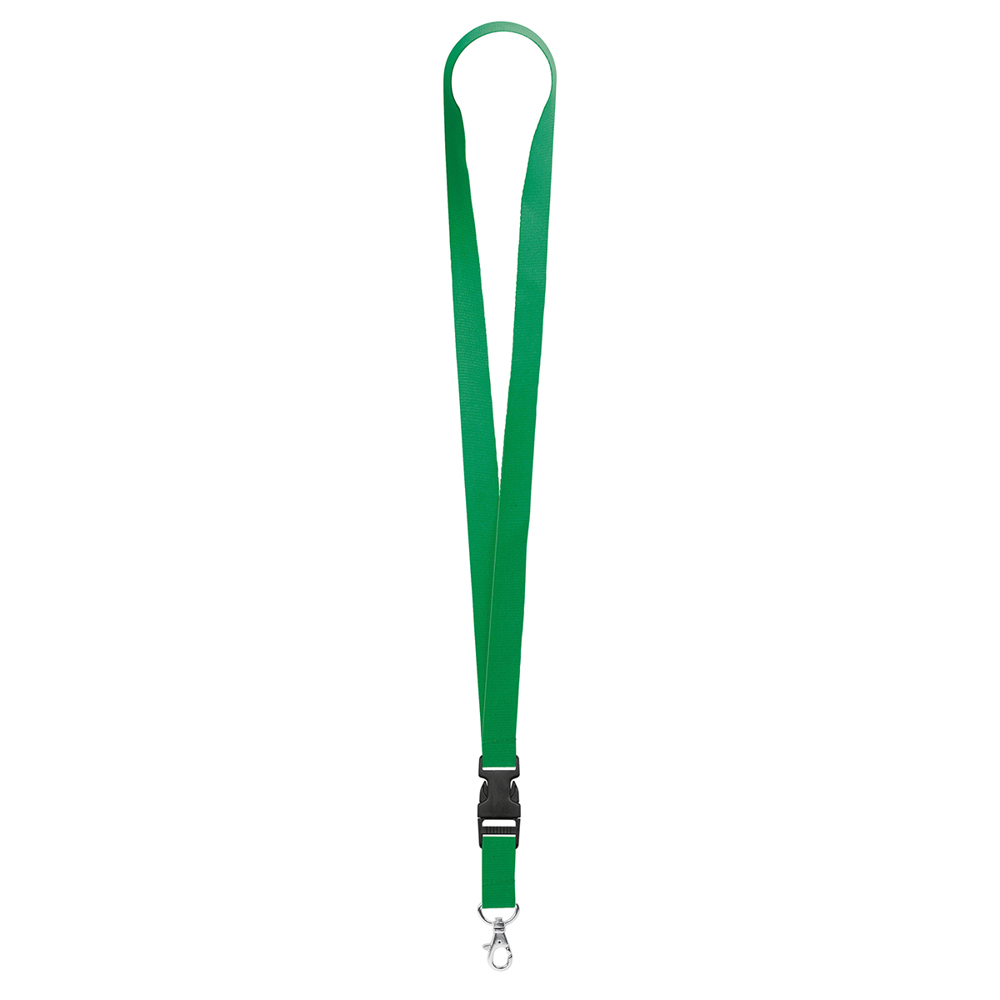 Keycord "standaard", breedte 20 mm - smaragdgroen