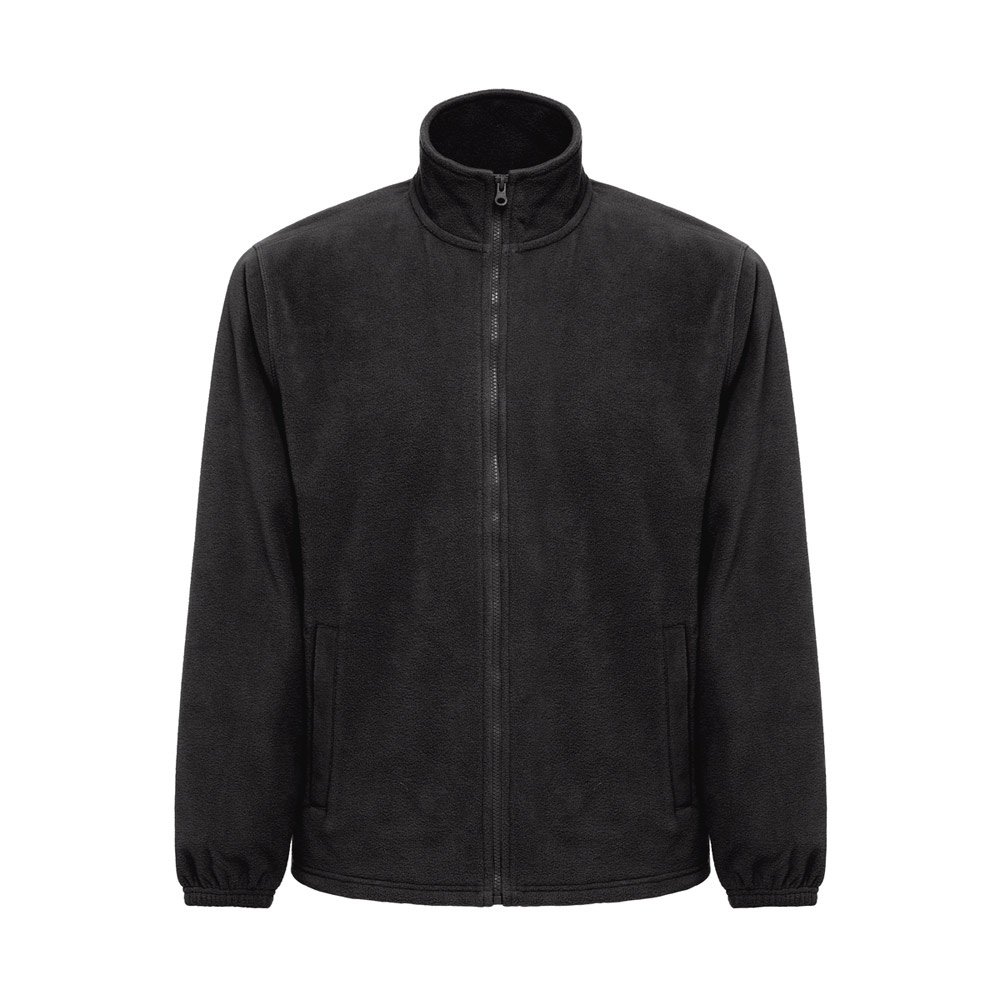THC GAMA. Heren fleecejack met hoge dichtheid van polyester - Zwart