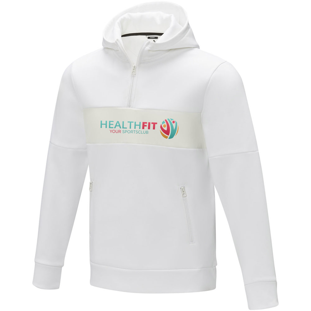 Sayan anorak heren sweater met halve rits en capuchon