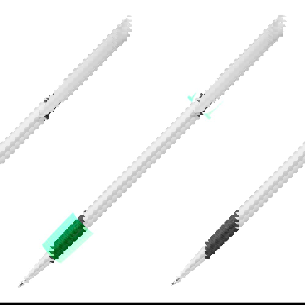 Balpen S40 Grip hardcolour - Wit / Groen