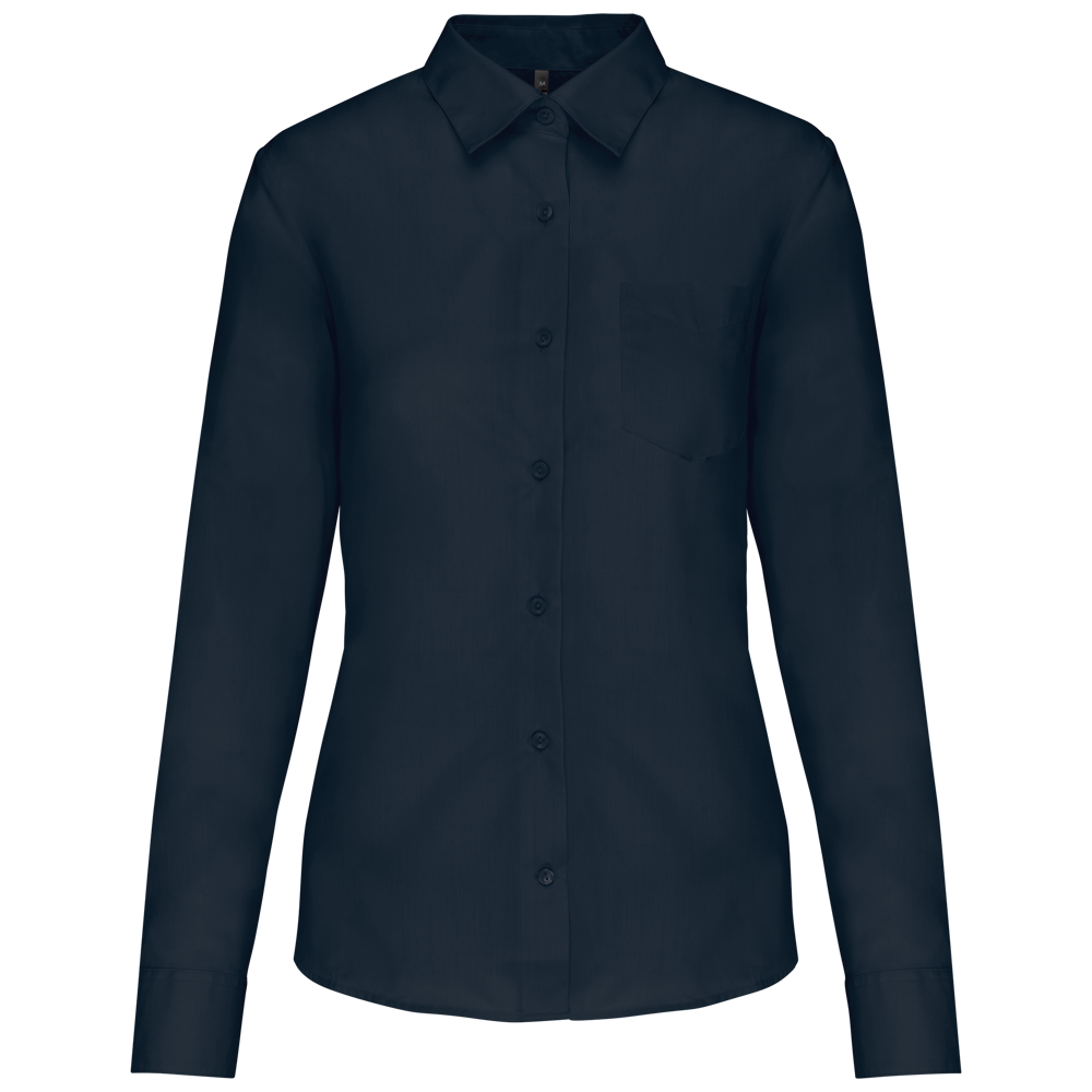 - Overhemd in onderhoudsvriendelijk polykatoen-popeline dames - Navy