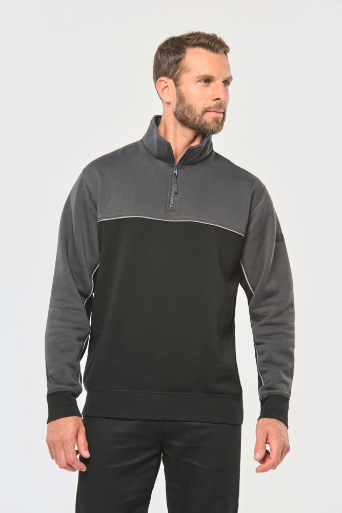 WK404 - Ecologische uniseks sweater met ritskraag