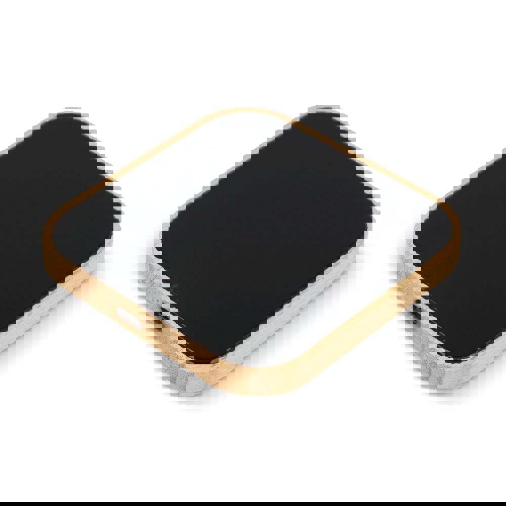 Draadloze oplader bamboe &amp; glas 10W