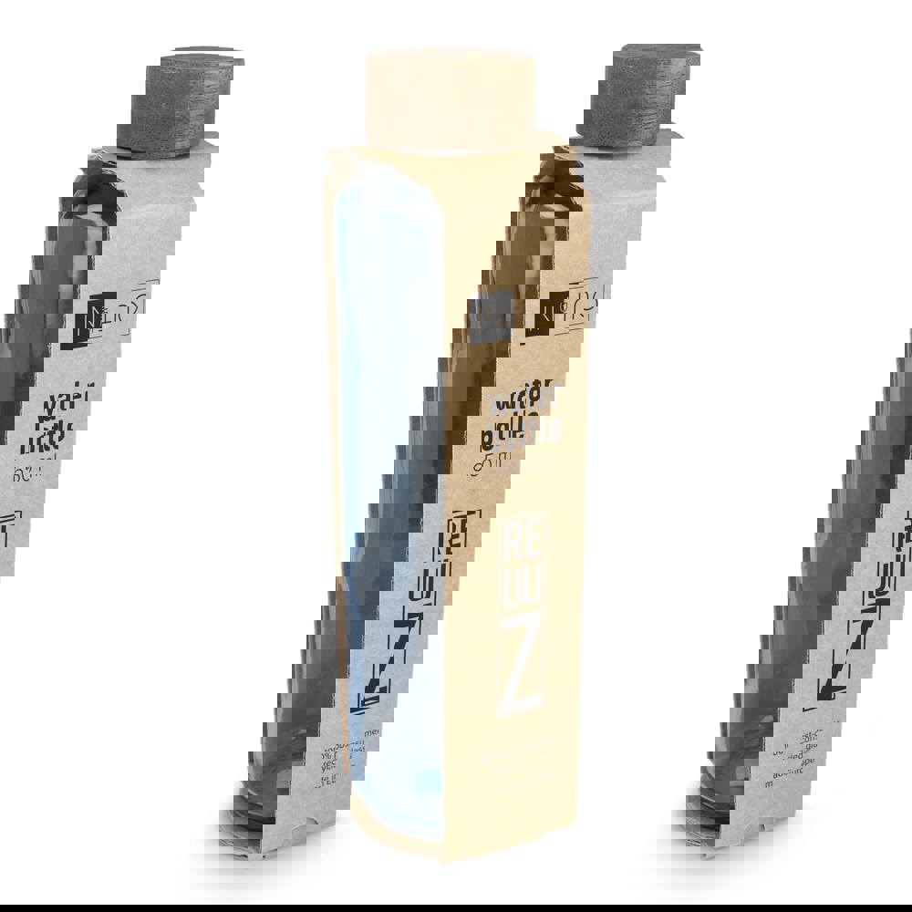 InSideOut Gerecyclede glazen Waterfles ReuuZ met houten dop 650 ml