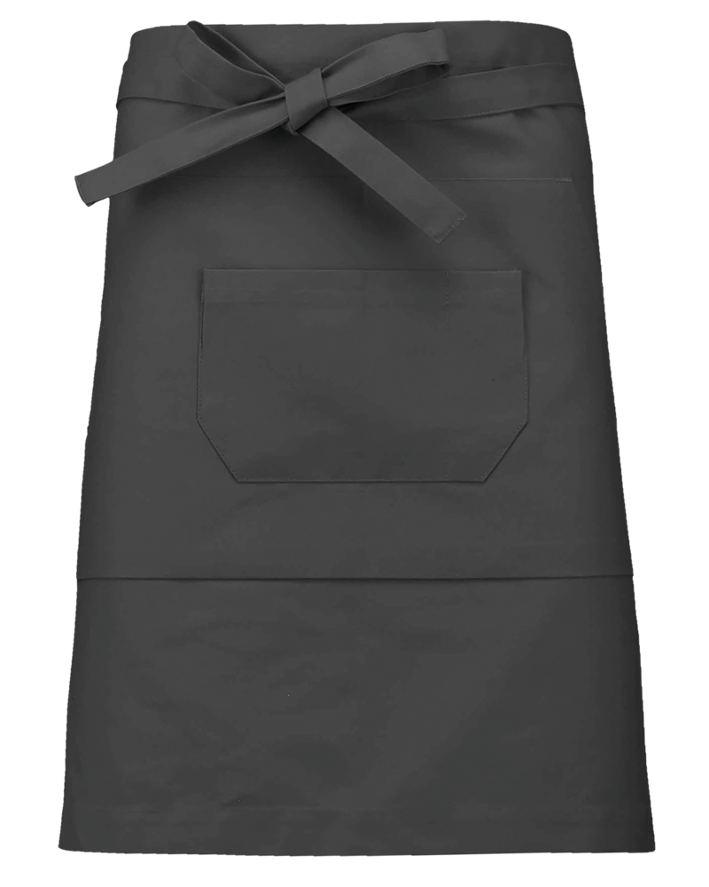 K898 - Katoenen halflang schort - Dark Grey