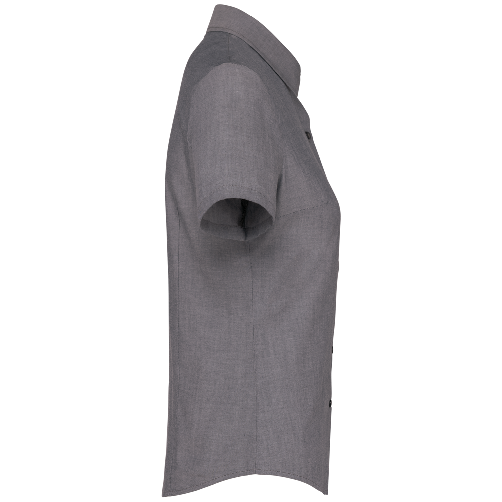 K536C - Dames Oxford blouse korte mouwen