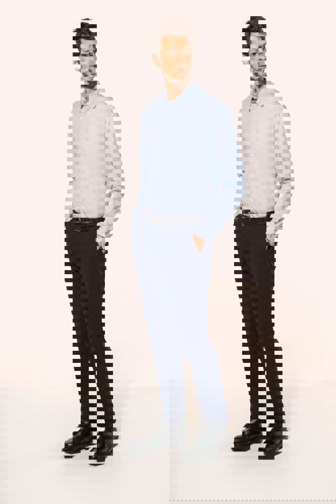 PK504 - Popeline Herenoverhemd met lange mouwen