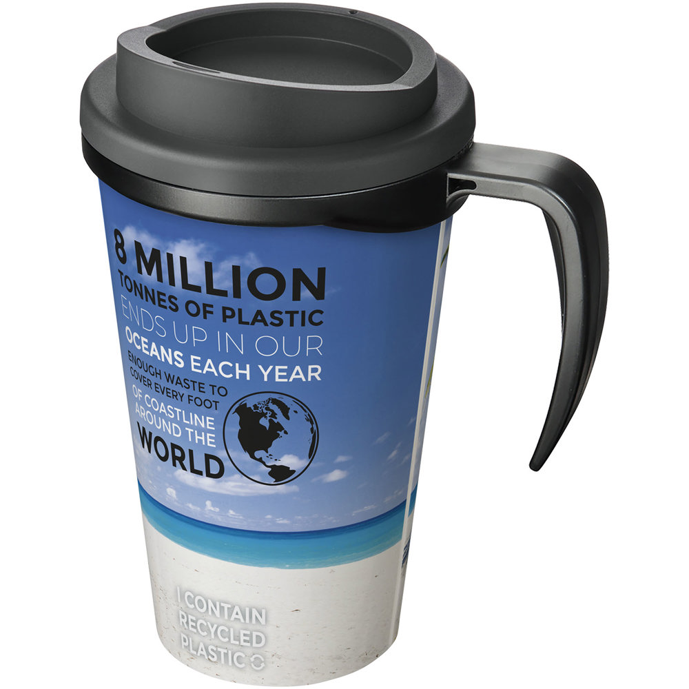 Brite Americano® grande 350 ml geïsoleerde beker - Zwart, Grijs