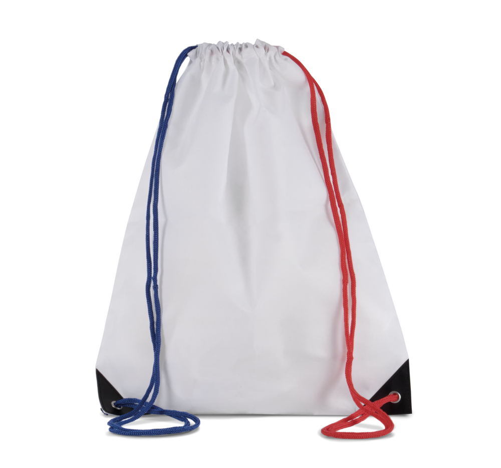 KI0104 - Rugzak met draagkoordjes - Reflex blue/White/French red