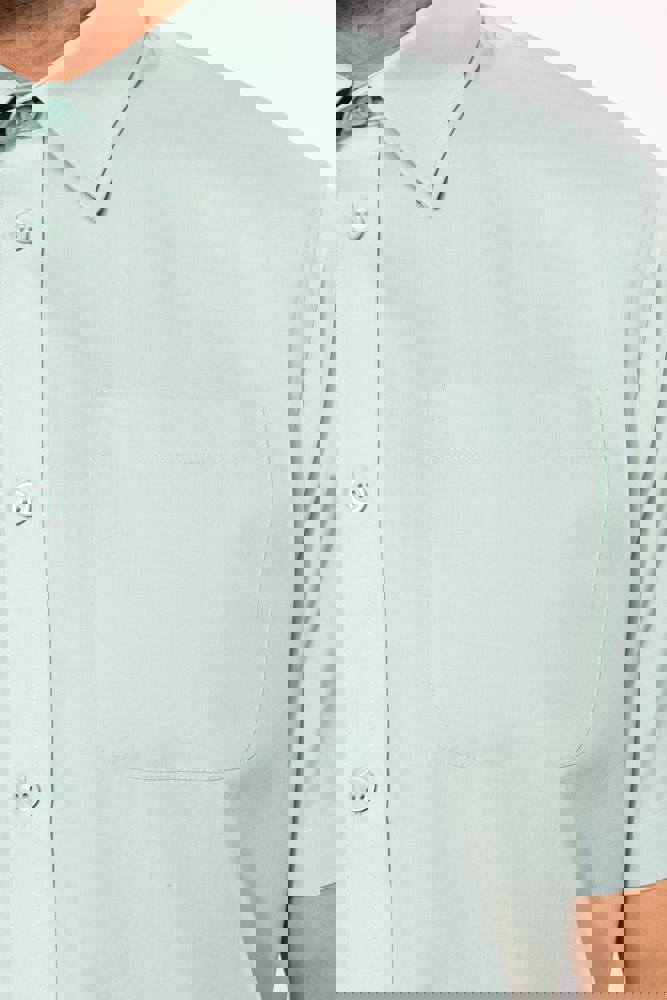 K551C - Overhemd in onderhoudsvriendelijk polykatoen-popeline korte mouwen heren