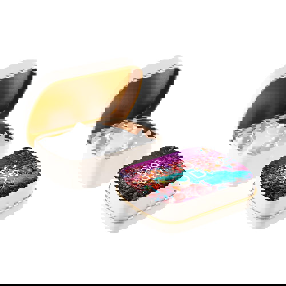 Mini scharnierblikje met vorm pepermunt