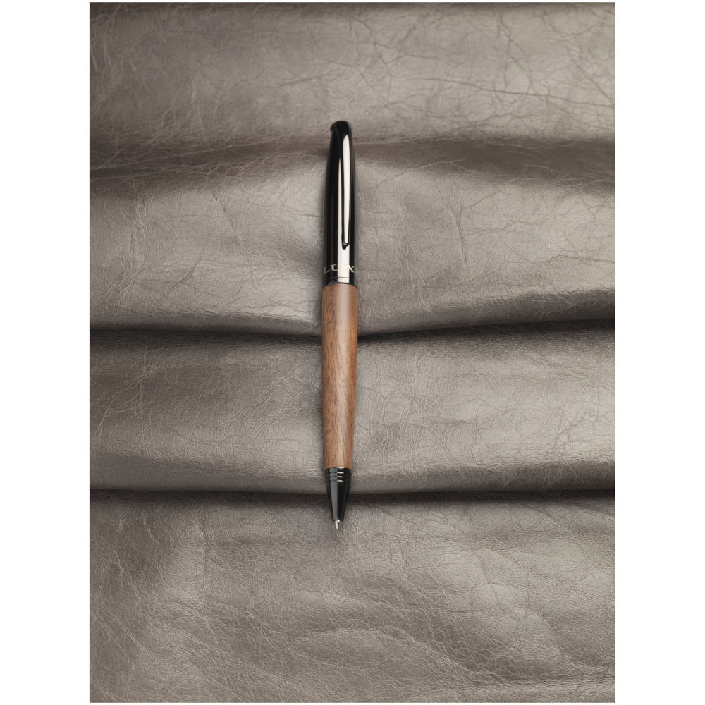 Loure balpen met houten huls (zwarte inkt)