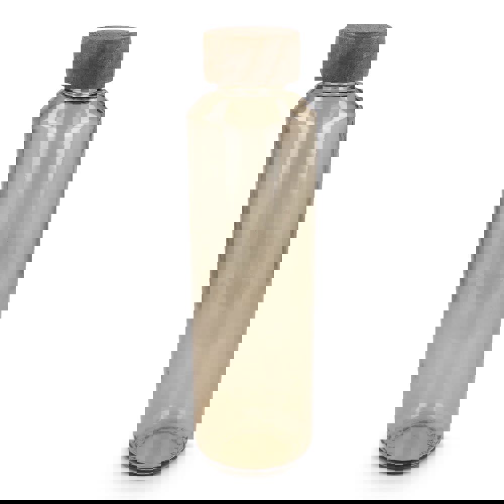 InSideOut Gerecyclede glazen Waterfles ReuuZ met houten dop 650 ml - Transparant / Bruin