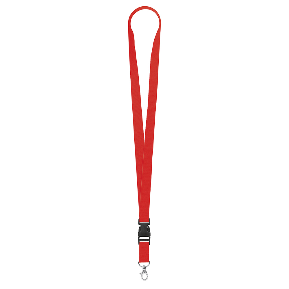 Keycord "standaard", breedte 20 mm - karmozijnrood
