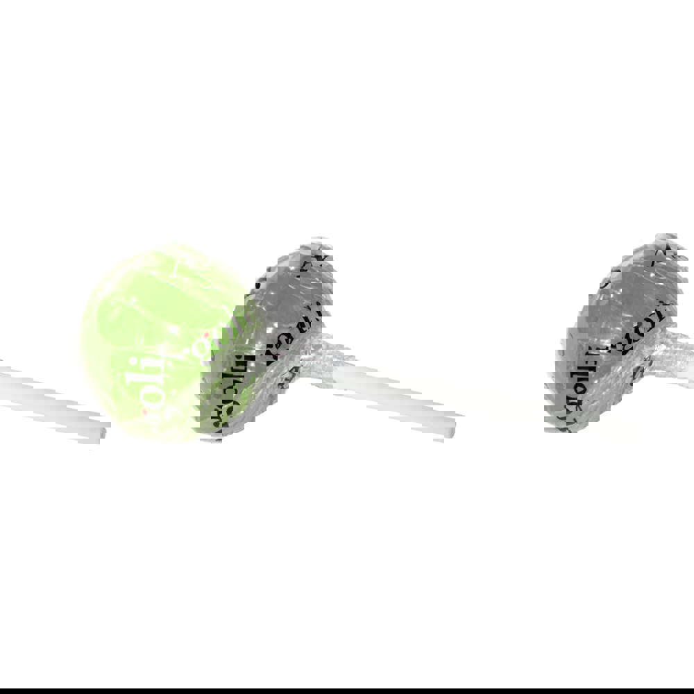 Ronde lolly - Transparant/Groen