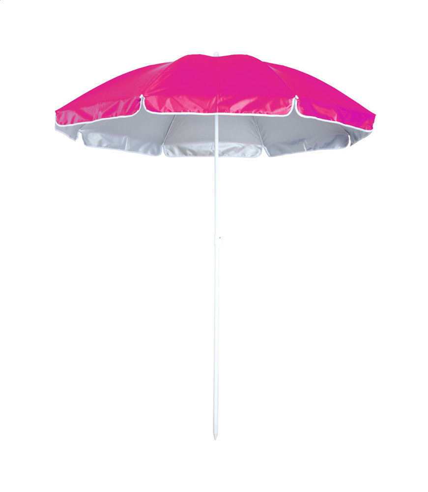 Kuramo - strand parasol - Fuchsia/Wit