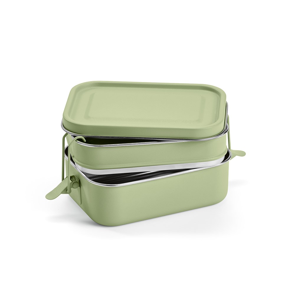 Tintoretto Lunchbox Gerecycled Roestvrij Staal 1240 ml - Heide groen