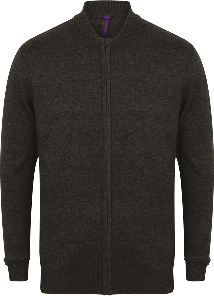 H718 - Cardigan met rits - Grey Marl