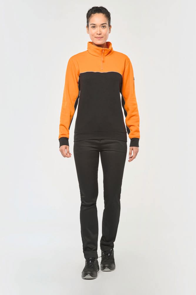 WK404 - Ecologische uniseks sweater met ritskraag