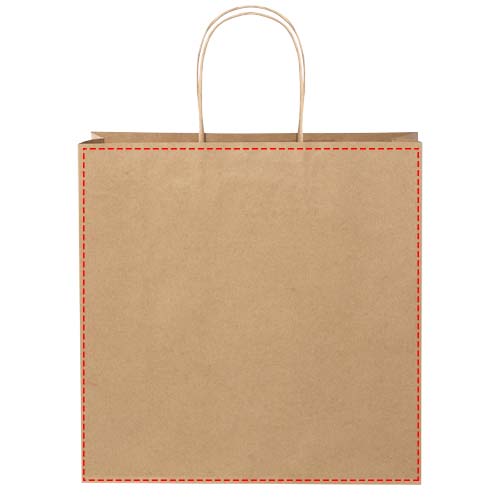 Papieren tas 120 g/m2 gemaakt van kraftpapier met gedraaide handgrepen - 31 x 12 x 31 cm