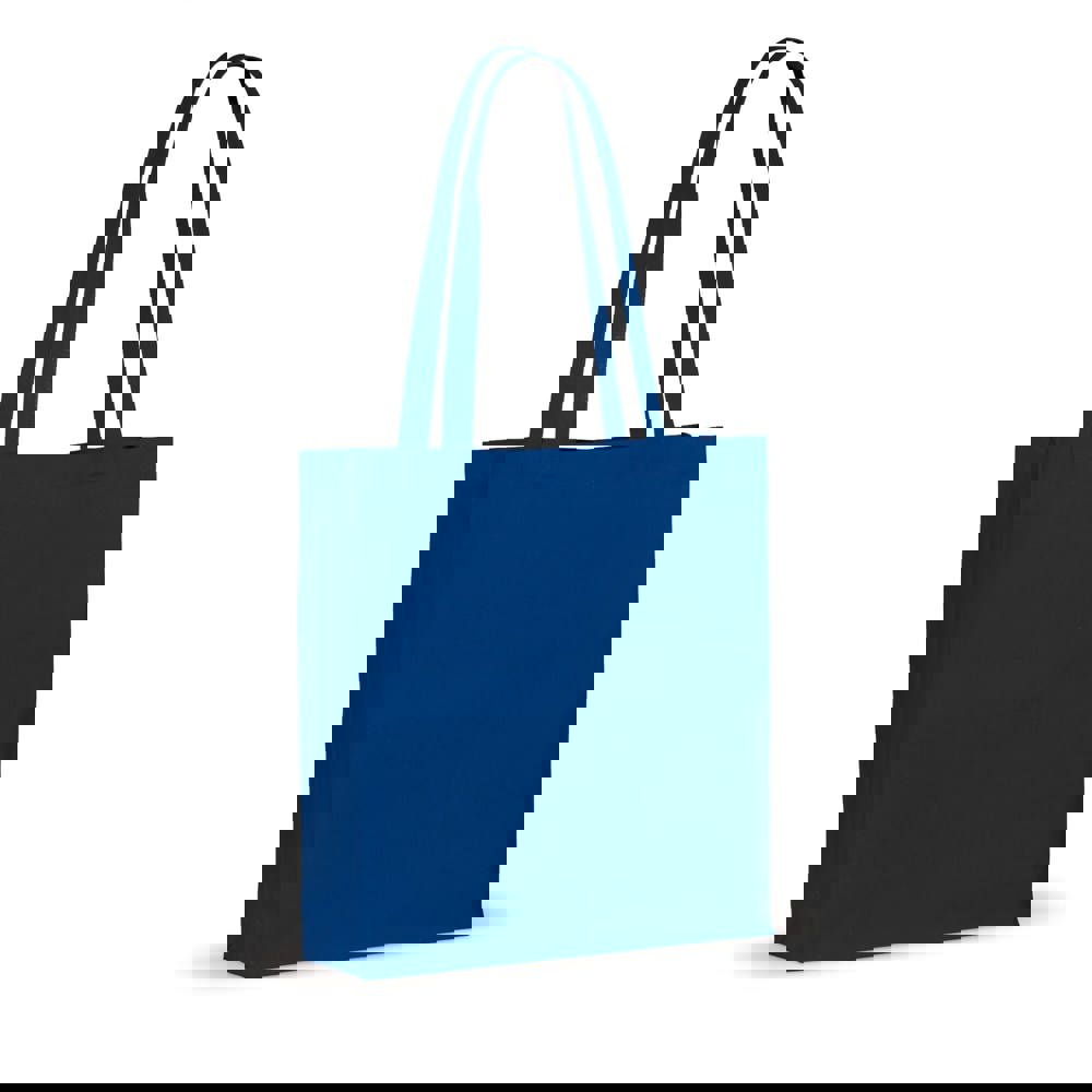 Schoudertas katoen OEKO-TEX® 140g/m² 38x10x42cm - blauw