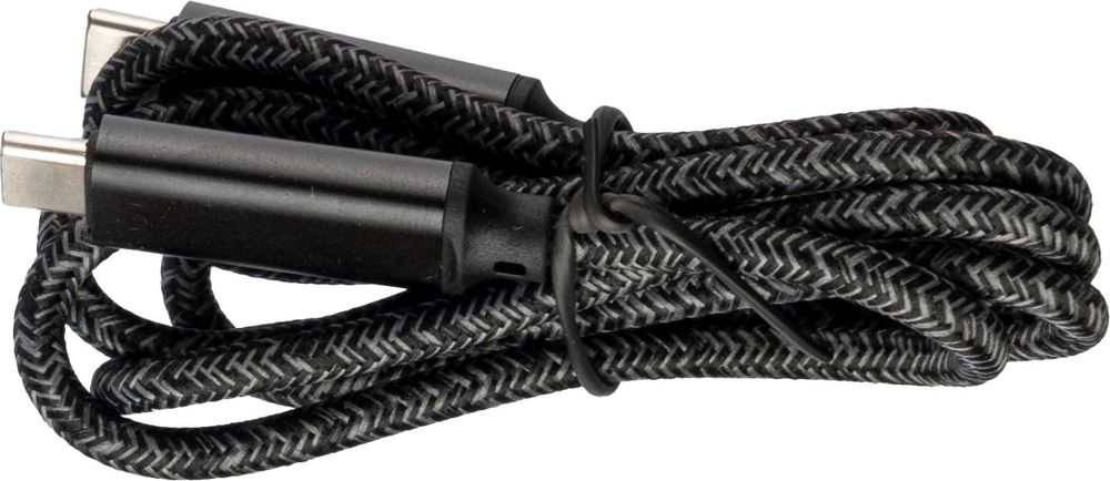 Nylon oplaadkabel Claudia - Zwart