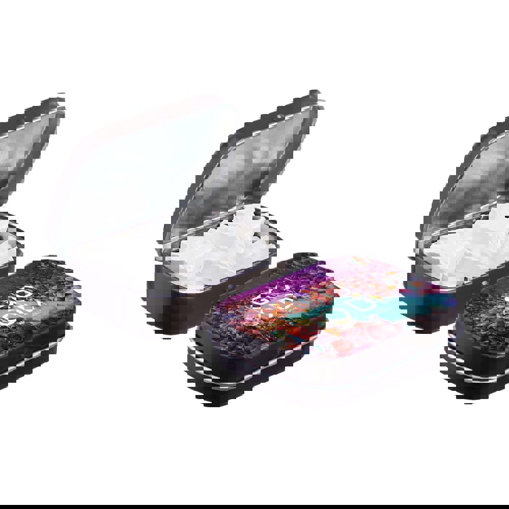 Mini scharnierblikje met vorm pepermunt - bruin