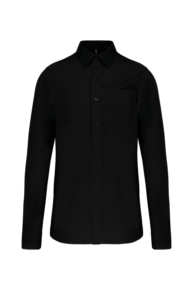 - Heren poplin overhemd lange mouwen