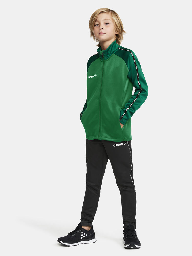Craft - Squad 2.0 Full Zip Jr Team Green-Ivy 122/128
